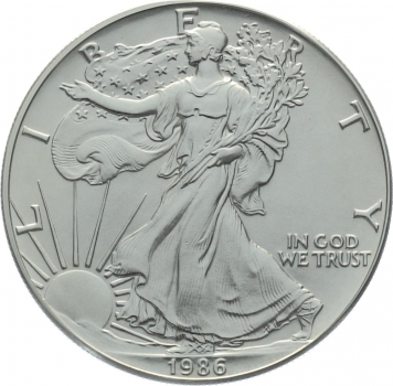 USA 1 Dollar 1986 Silver Eagle - 1 Unze Feinsilber